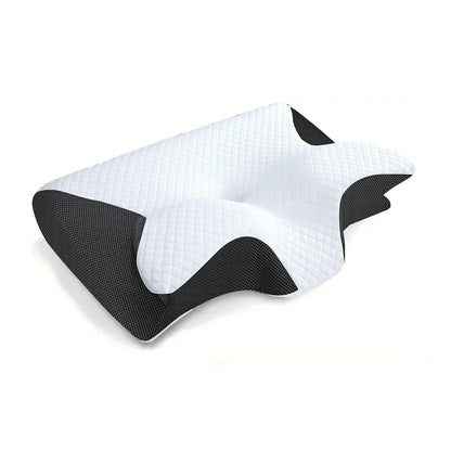 Black_Ergonomic Pillow - Side, Back & Stomach Sleeper - Neck & Back Pain Relief