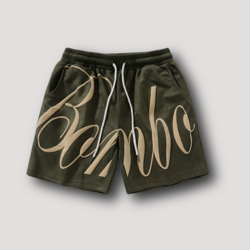 Hip Hop 'Bamboo' Print Drawstring Shorts