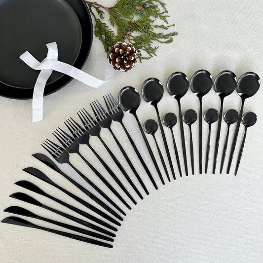 Black Modern Design Flatware Set - Care Material - Sacrificing Style