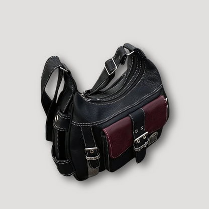 "Black & Red" Vintage Shoulder Bag | Streetwear Y2K Bag