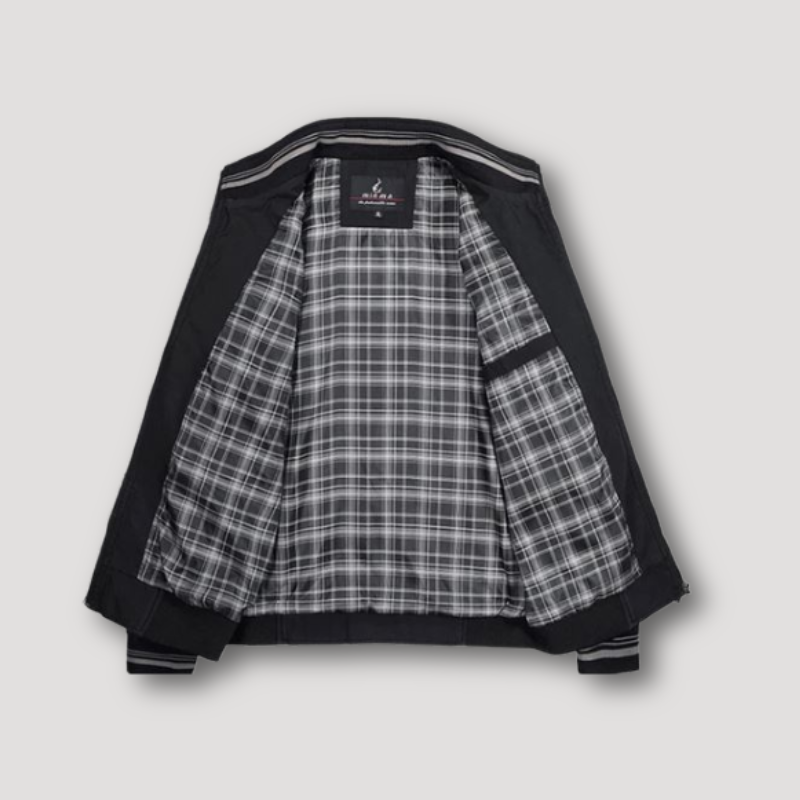 Plaid Lining Bomber Jacket for Men