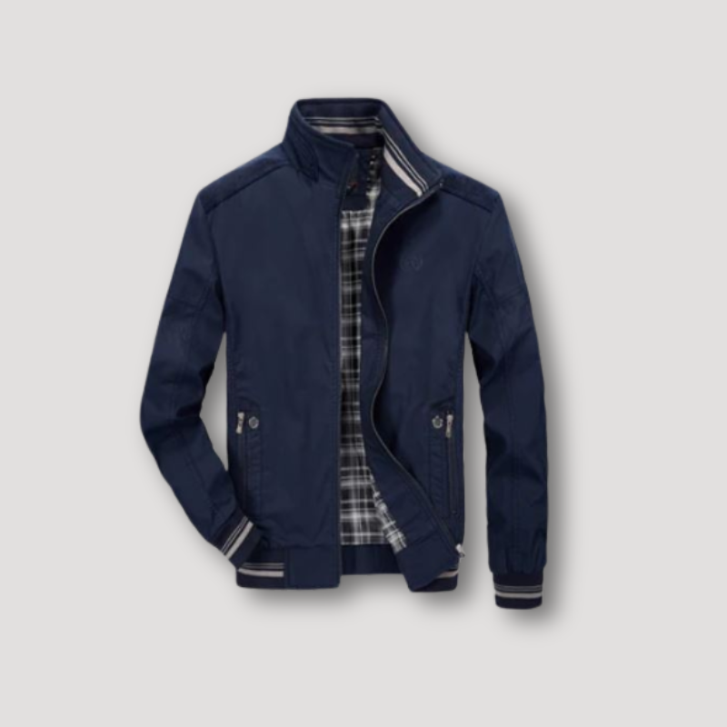 Plaid Lining Bomber Jacket for Men