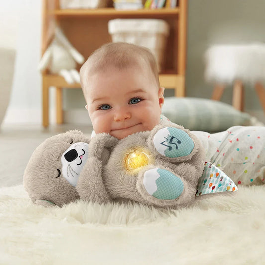 Breathing Otter Teddy Bear Toy - Portable Sound - Soothing Melodies