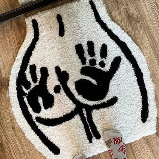 Butt Style Hand Marked Rug Mat - Anti Slip - Plush Material