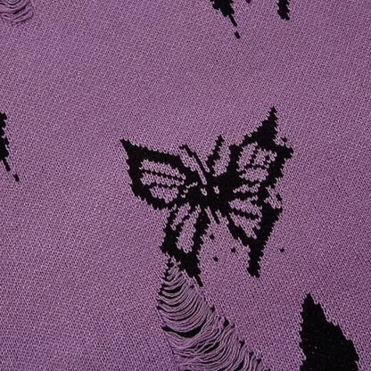 Butterfly Embroidery Knitted Sweater