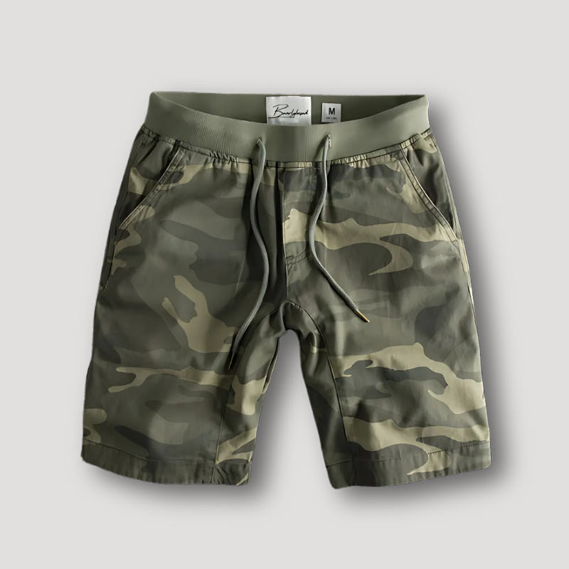 Drawstring Camouflage Shorts for Men