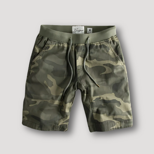 Drawstring Camouflage Shorts for Men