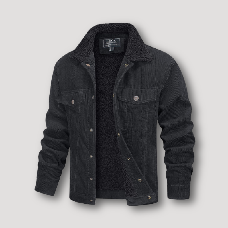 Sherpa Button Up Corduroy Jacket for Men