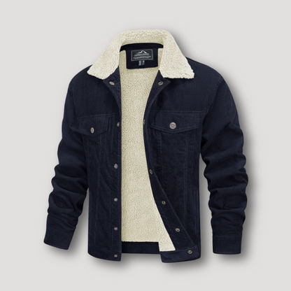 Sherpa Button Up Corduroy Jacket for Men