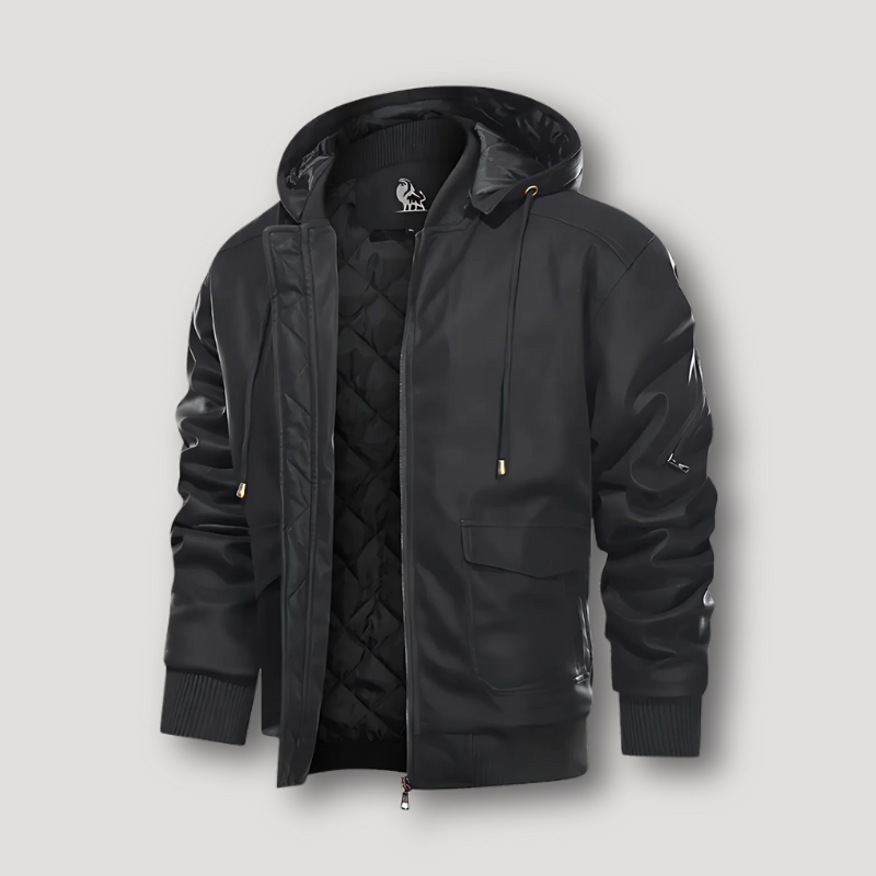 Quilted Interior Detachable Hood Motorcycle Jackets on Sale Mens