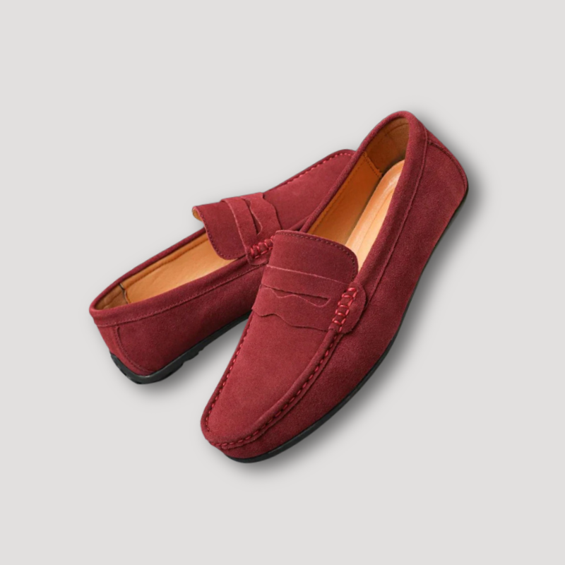 Business Casual Suede Penny Loafers Men