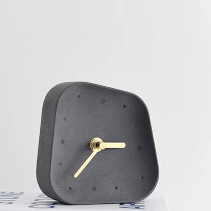 Cement Time Style  Desk Clock - Retro Shape - Battery Operated