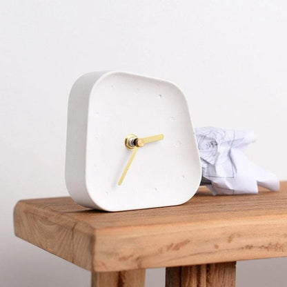 Cement Time Style  Desk Clock - Retro Shape - Battery Operated