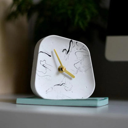Cement Time Style  Desk Clock - Retro Shape - Battery Operated