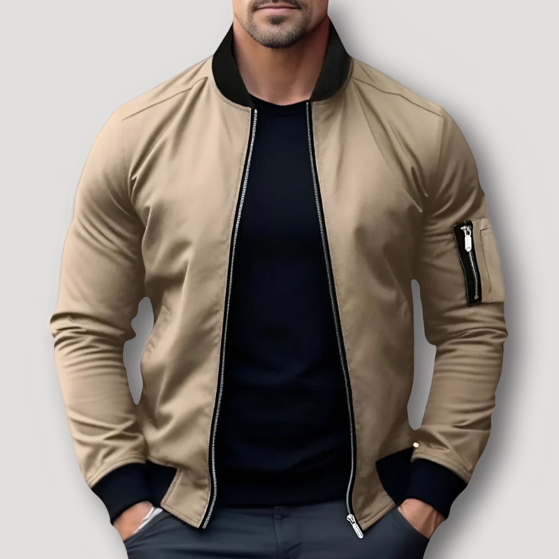 Slim Fitted Bomber Jacket Men Australia