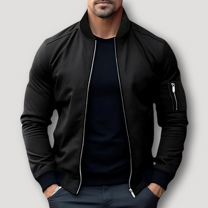 Slim Fitted Bomber Jacket Men Australia