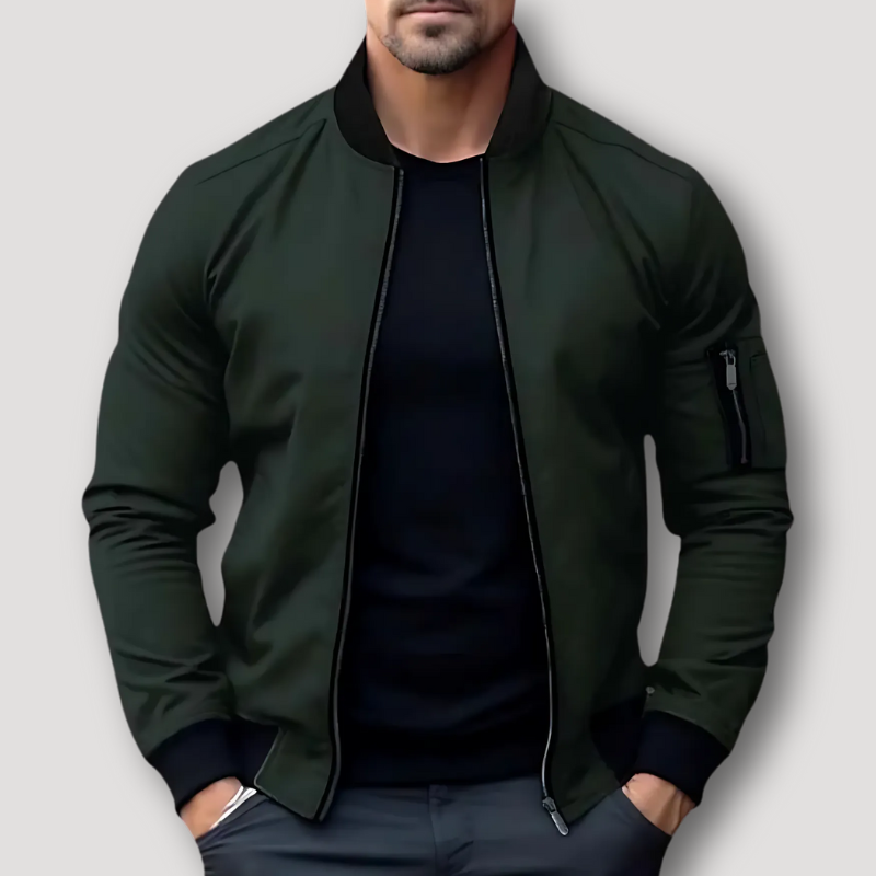 Slim Fitted Bomber Jacket Men Australia