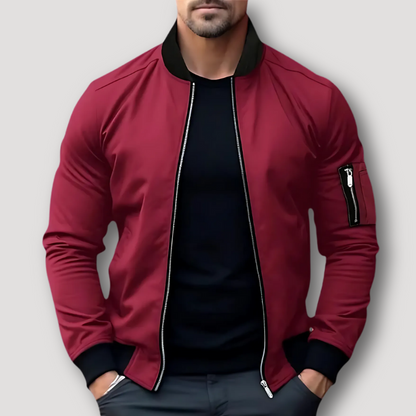 Slim Fitted Bomber Jacket Men Australia