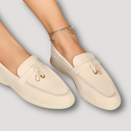 Moccasins White loafers for Women