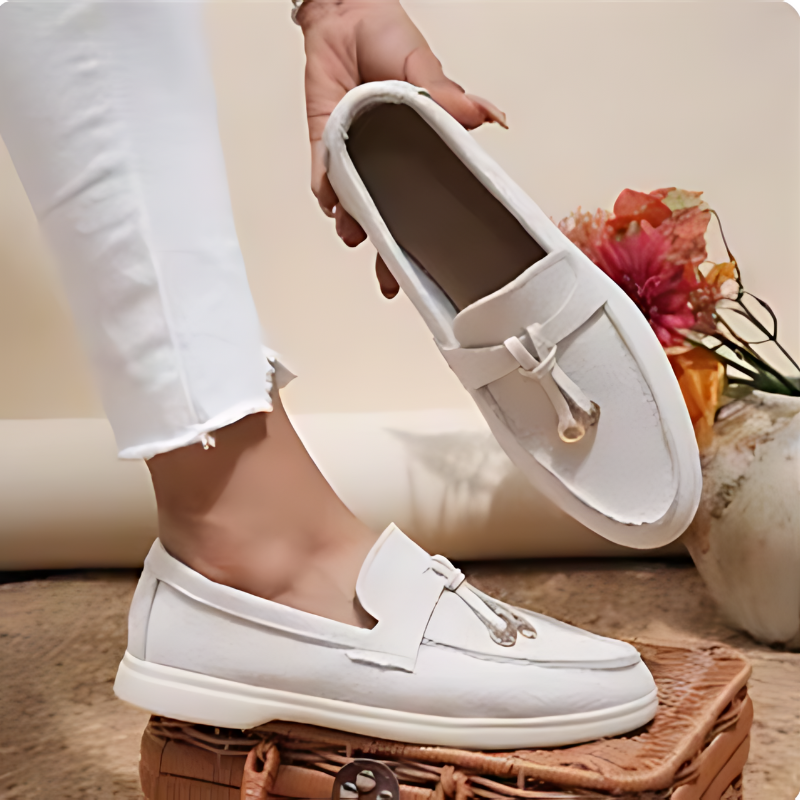 Moccasins White loafers for Women