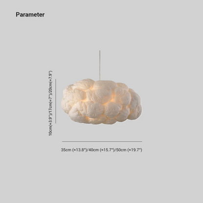 Cloud LED Pendant Light - Hanging - Silk Fabric - Eco Friendly