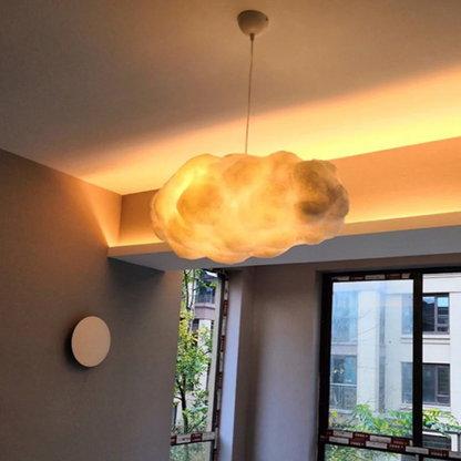 Cloud LED Pendant Light - Hanging - Silk Fabric - Eco Friendly