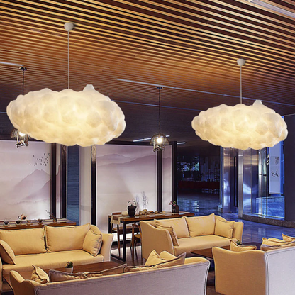 Cloud LED Pendant Light - Hanging - Silk Fabric - Eco Friendly