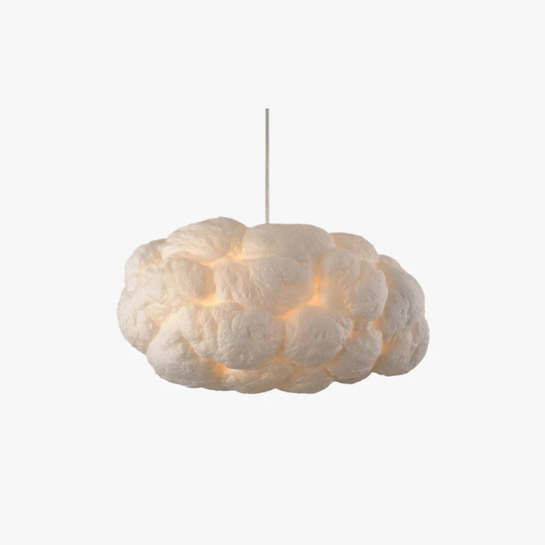 Cloud LED Pendant Light - Hanging - Silk Fabric - Eco Friendly