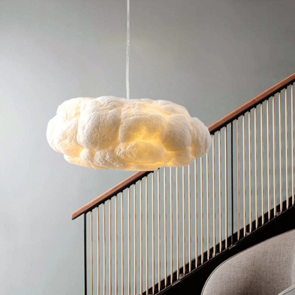 Cloud LED Pendant Light - Hanging - Silk Fabric - Eco Friendly