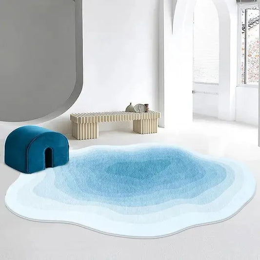 Cloud Shape Carpet Rug - Machine Washable - Fabric Material