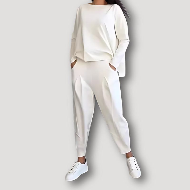 Loose Pullover Straight Leg Pants 2 Piece Sets Women's Summer Outfits