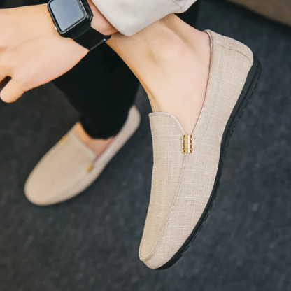 Casual Flat Light Canvas Loafer Shoes for Men