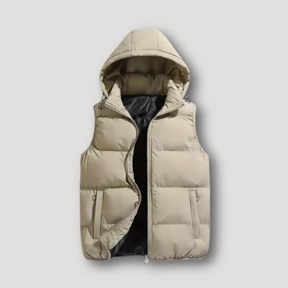 Sleeveless Quilted Hooded Bodywarmer Vest Puffer Jacket