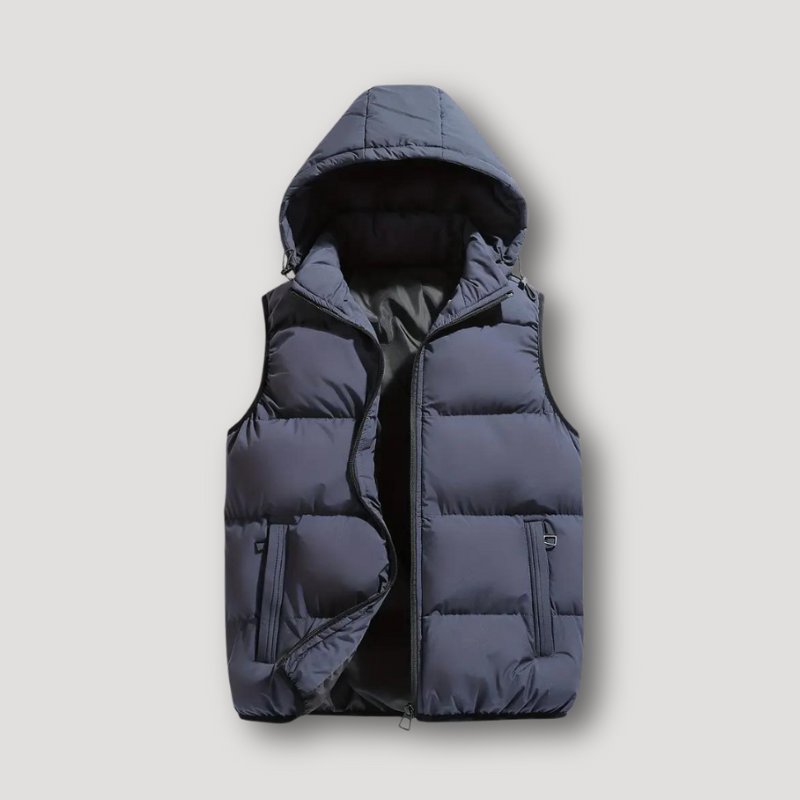 Sleeveless Quilted Hooded Bodywarmer Vest Puffer Jacket