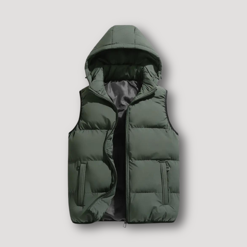 Sleeveless Quilted Hooded Bodywarmer Vest Puffer Jacket