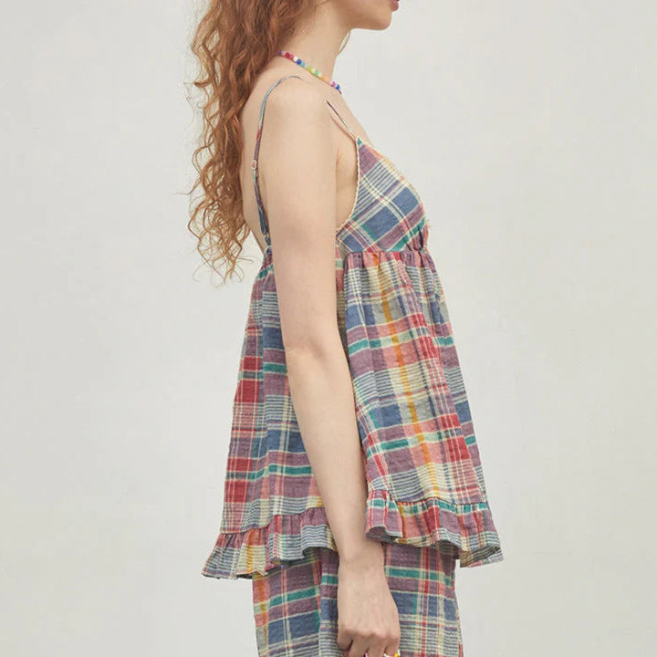 Cotton Vintage Inspired Pajama - Stretchy Waistband - Fit Features