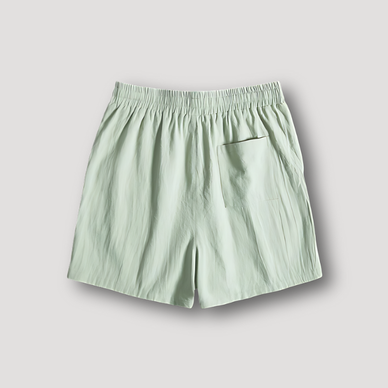 Summer Elastic Waist Cotton Shorts Mens