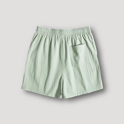 Summer Elastic Waist Cotton Shorts Mens