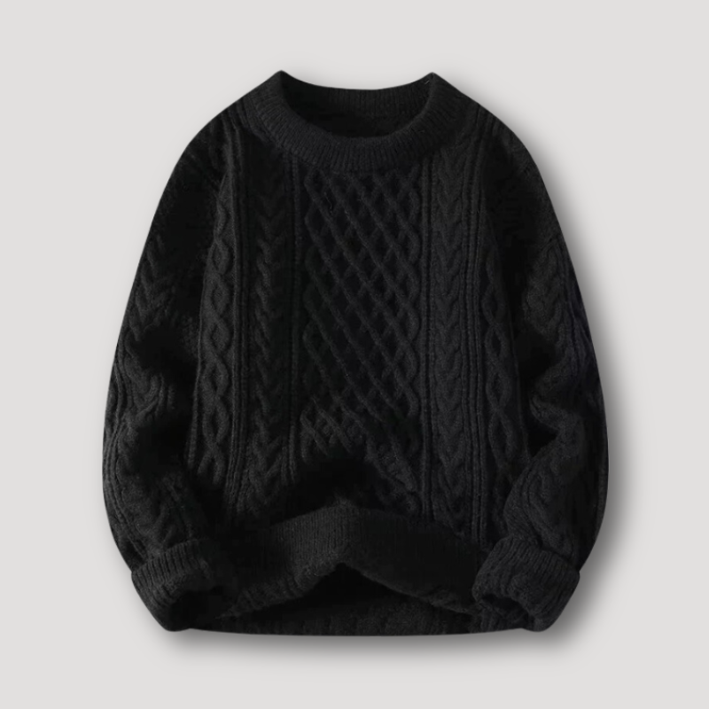 Cozy Oversized Chunky Cable Knit Sweater Man