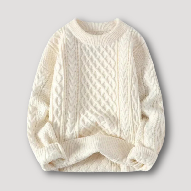 Cozy Oversized Chunky Cable Knit Sweater Man