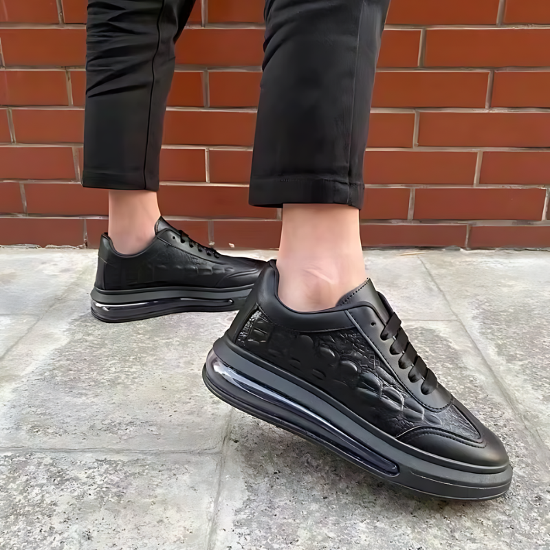 Crocodile Pattern Lace Up Men s Sneakers Sydneymode