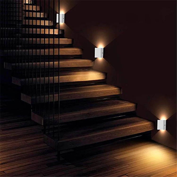 Cube Metal Led Wall Lamp - Aluminum Material - Hardwired Light