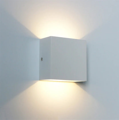 Cube Metal Led Wall Lamp - Aluminum Material - Hardwired Light