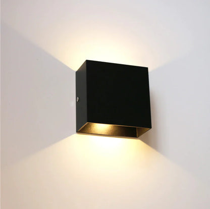 Cube Metal Led Wall Lamp - Aluminum Material - Hardwired Light