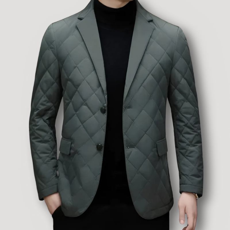 Blazer Down Filling Quilted Jacket for Men