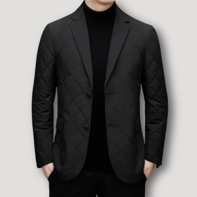 Blazer Down Filling Quilted Jacket for Men