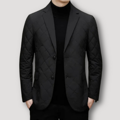 Blazer Down Filling Quilted Jacket for Men