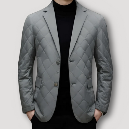 Blazer Down Filling Quilted Jacket for Men