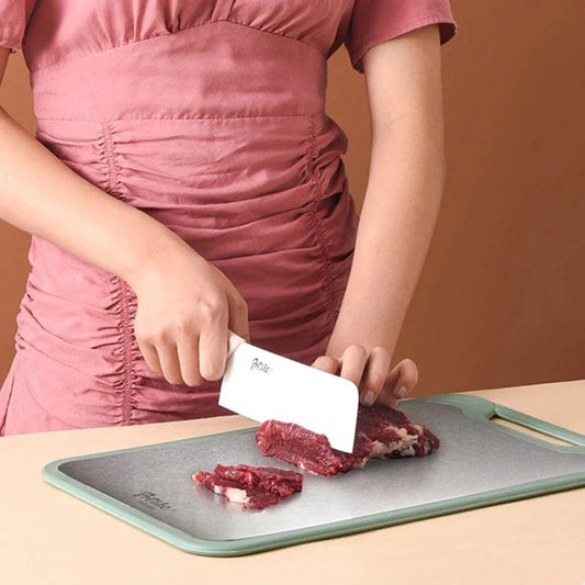 Double Sided Stainless Steel Cutting Board - Multifunctional - Antibacterial