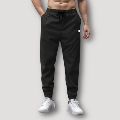 Black Drawstring Mens Jogger Pants